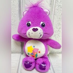 Care Bears Surprise Bear Vintage 2005 Mini Collectible Plush Purple Teddy Bear